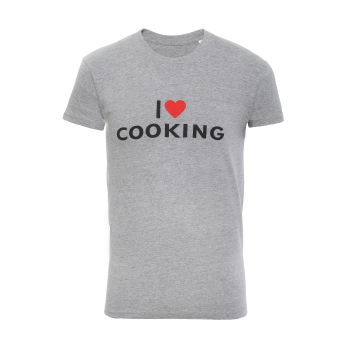 Koszulka czarna z nadrukiem I LOVE COOKING tshirt